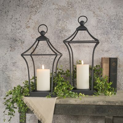 Open Frame Metal Candle Lantern