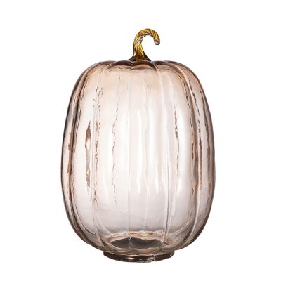 Orange Tinted Glass Pumpkin 13 Inch