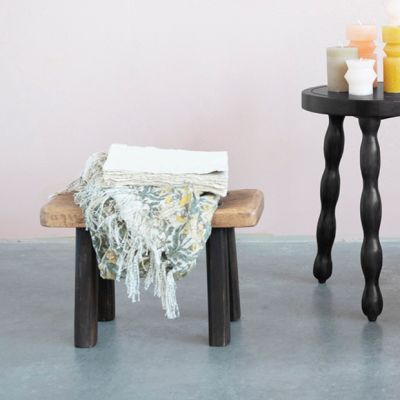 Organic Mango Wood Decorative Stool