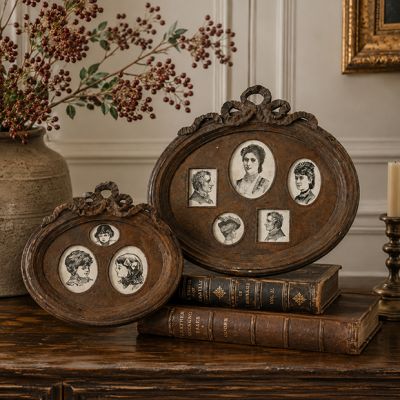 Oval Rust Photo Frame Set of 2