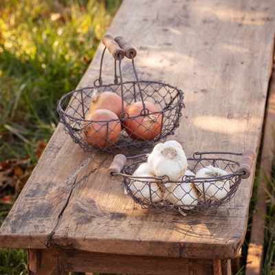 Oval Wire Basket Set of 2 