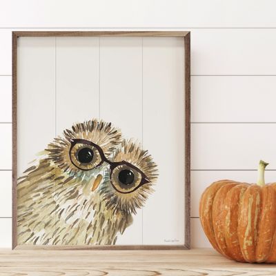 Owl In Glasses By Mercedes Lopez Charro Wall Art