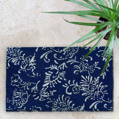 Paisley Print Coir Doormat