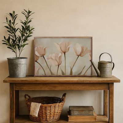 Pale Pink Poppies By Franklyn Gregory Framed Wall Decor