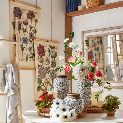Paper Floral Tapestry Set of 2