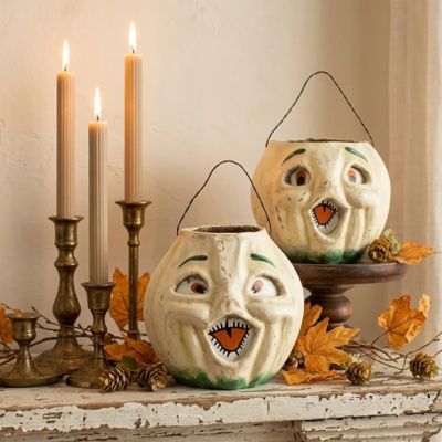 Paper Mache White Pumpkin Choir Boy