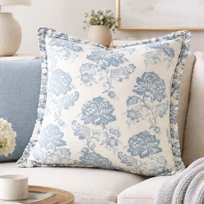Parisian Garden Ruffle Edge Accent Pillow