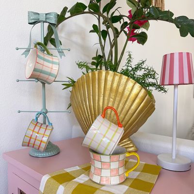 Pastel Plaids Mug Set of 4