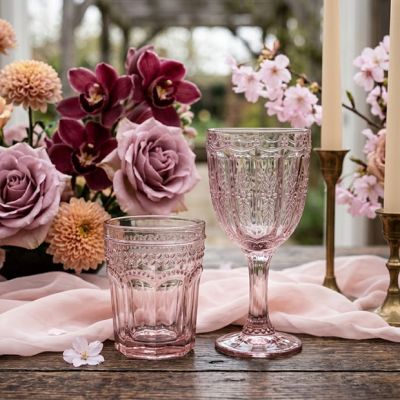 Patina Vie Blush Glassware by Antique Farmhouse Set of 6