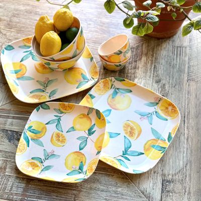 Patina Vie Lemon Bamboo Dish Collection By Antique Farm House