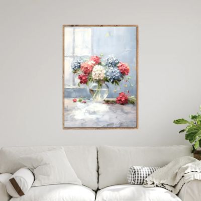 Patriotic Blooms Canvas Printed Horizontal Wall Art