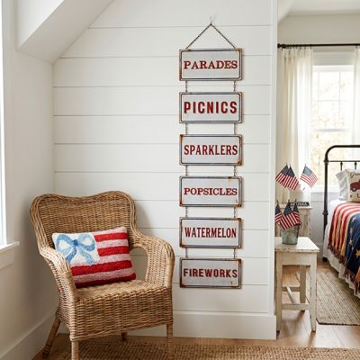 Patriotic Celebration Hanging Stacked Sign