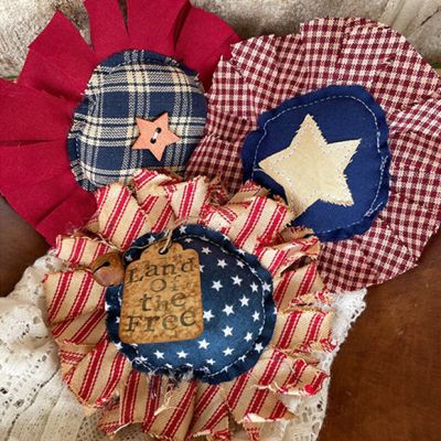 Patriotic Sunflowers Bowl Filler Set of 3