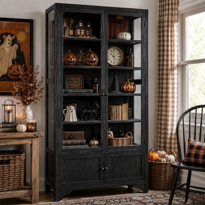 Peebles Wood Display Cabinet