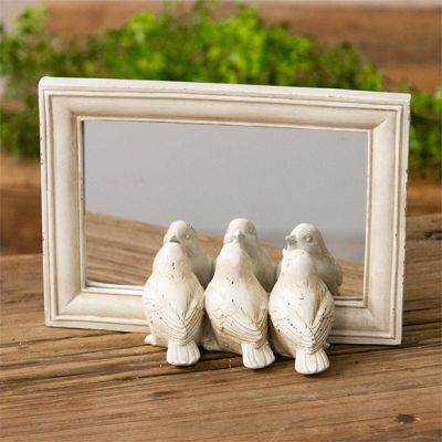 Peeking Bird Trio Tabletop Mirror
