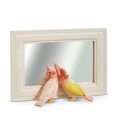 Peeking Birds Framed Mirror