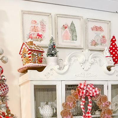 Peppermint Sweets Textured Wall Print Set of 3