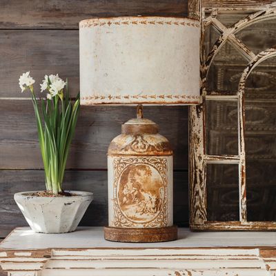 Perfectly Burnished Pastoral Table Lamp