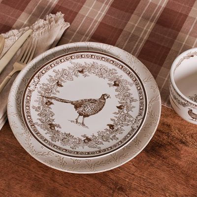 Pheasant Pattern Stoneware Side Plate Set of 4