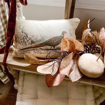Pheasant Print Accent Pillow