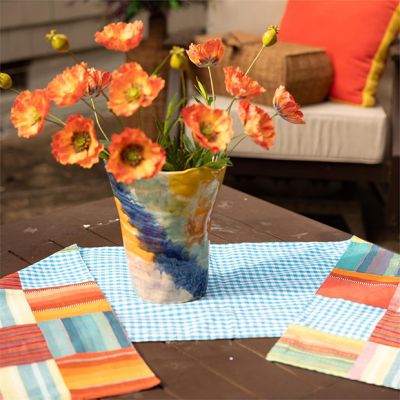 Picnic Patchwork Cotton Table Runner