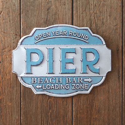 PIER Metal Wall Plaque Sign