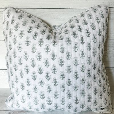 Pillow Cover in Taleleyo Pewter