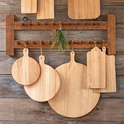 Pine Wood Double Display Wall Rack