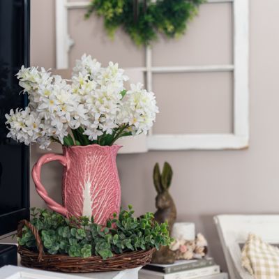 Pink Cabbage Stoneware Dish Collection Pitcher