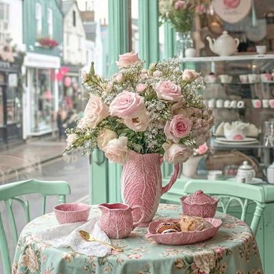 Pink Cabbage Stoneware Dish Collection