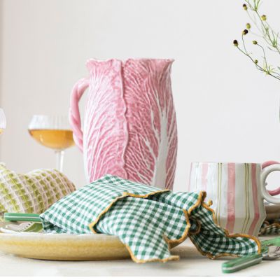 Pink Cabbage Stoneware Dish Collection
