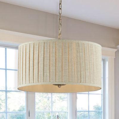 Pleated Drum Shade Pendant Light
