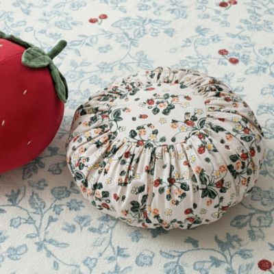 Pleated Floral Pattern Pillow Cushion