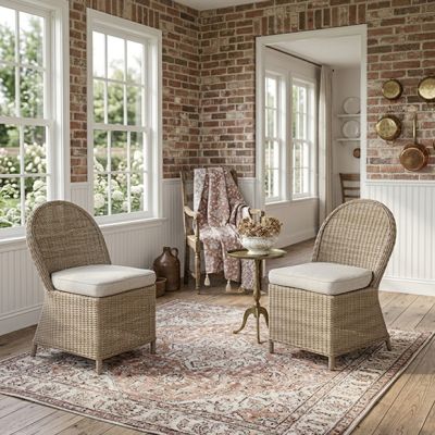 Poly Wicker Cushioned Accent Chair