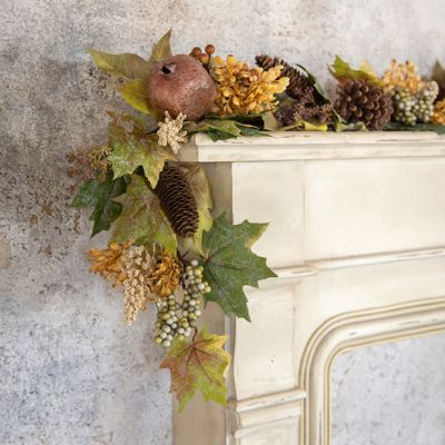 Pomegranate And Mixed Harvest Foliage Garland