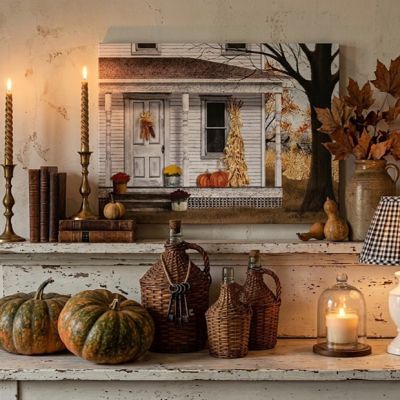 Porch Scene Autumn Wall Art