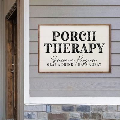 Porch Therapy Session In Progress White Wall Art