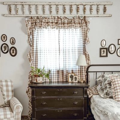 Portabella Buffalo Check Ruffle Panel Set of 2