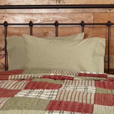 Prairie Farmhouse Ticking Stripe Pillow Case Set of 2