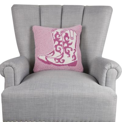 Pretty in Pink Cowboy Boots Hook Pillow