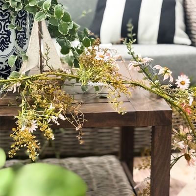 Pretty Pale Pink Faux Wildflower Garland