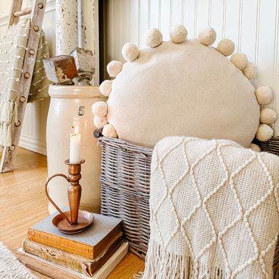 Pretty Pom Pom Pillow