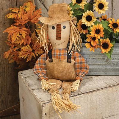 Primitive Autumn Harvest Scarecrow Shelf Sitter