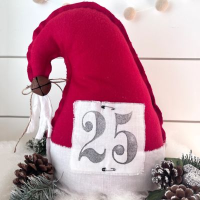 Primitive Classic Red Santa Hat Decor