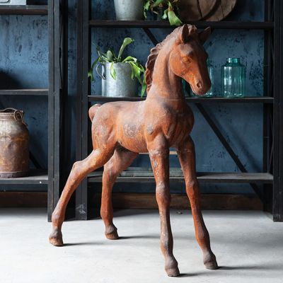Primitive Farmhouse Cast Iron Pony Figure