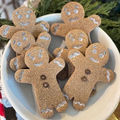Primitive Farmhouse Decorative Gingerbread Cookies Set of 6