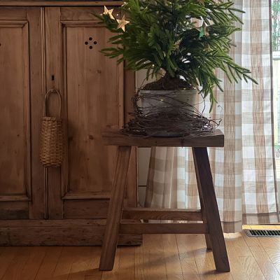 Primitive Farmhouse Wooden Stool