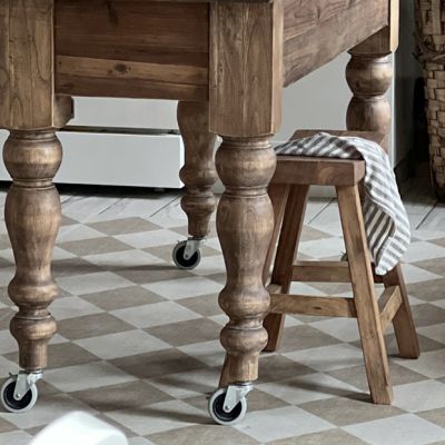 Primitive Farmhouse Wooden Stool