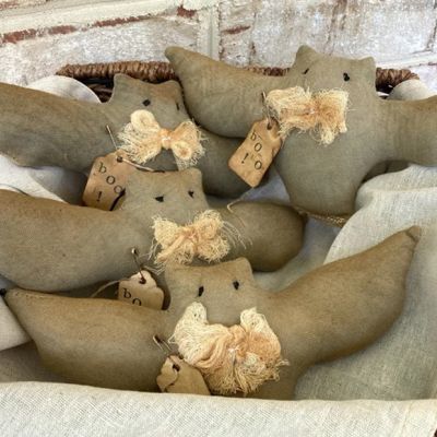 Primitive Halloween Bat Pillow