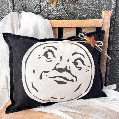 Primitive Harvest Man in the Moon Accent Pillow